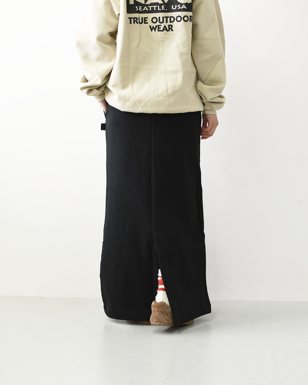 KAVU [カブー] Sweat Skirt [19822528] ウィメンズ スウェットスカート・ロングスカート・裏毛スカート・ナロースカート・Iラインスカート・キャンプ・アウトドア・LADY'S [2026AW]