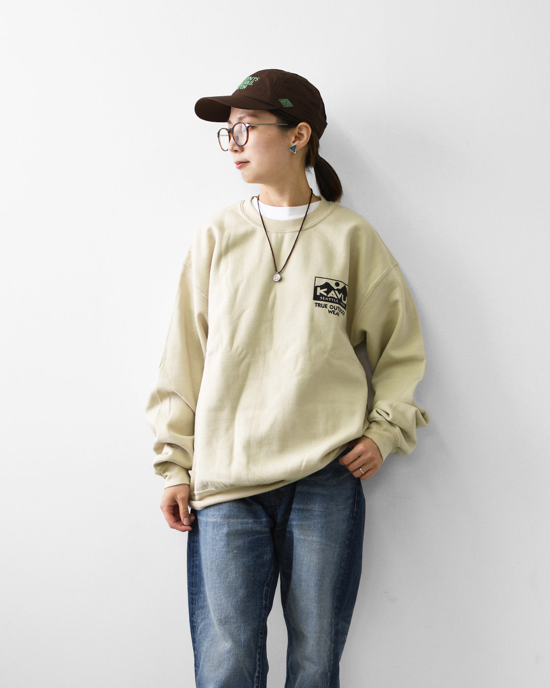 KAVU [カブー] True Logo Sweat [19822564] トゥルーロゴスウェット・ロゴスウェット・トレーナー・プリント・MEN'S [2026AW]