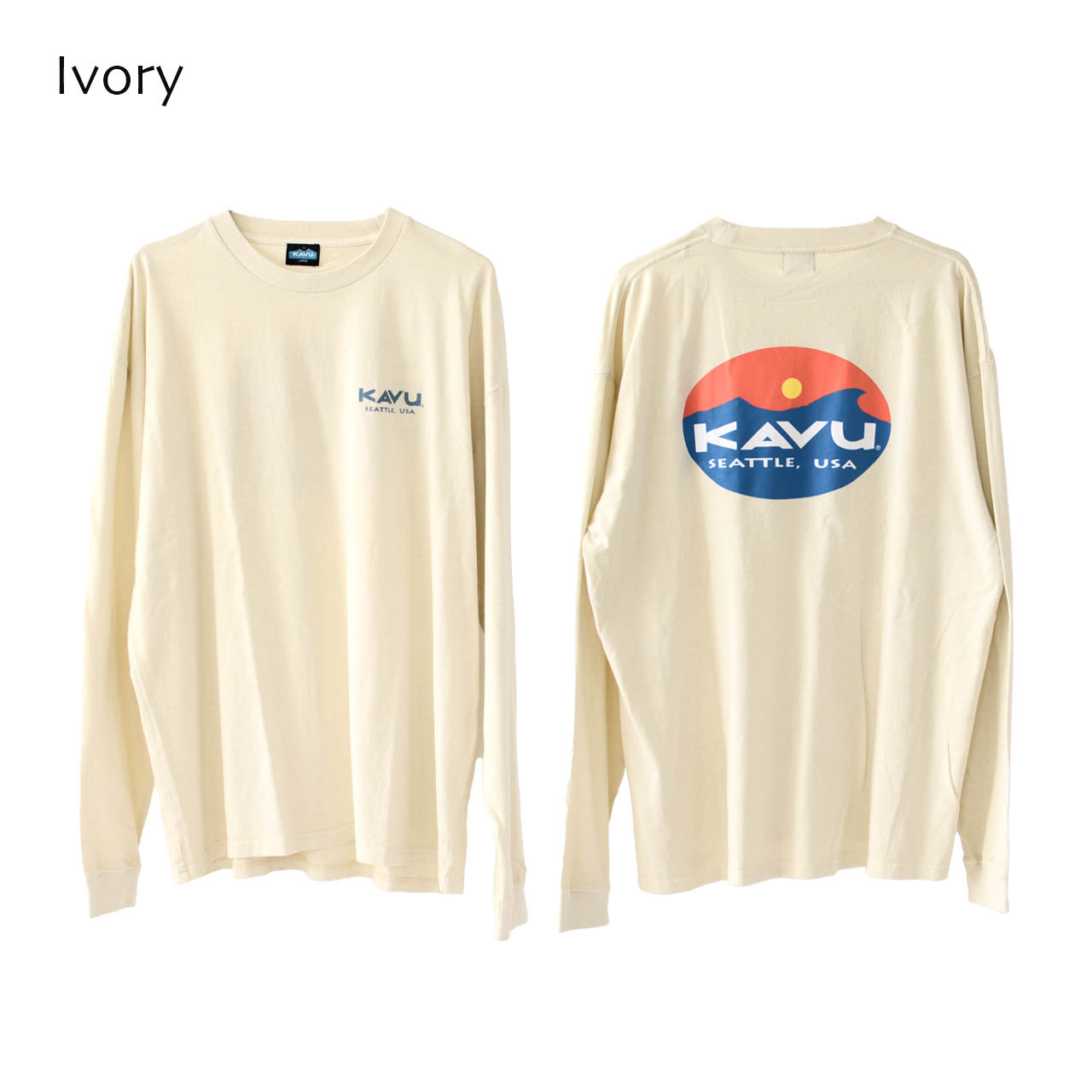 KAVU [カブー] Surf Logo LS Tee [19823015] サーフロゴ ロングスリーブTシャツ [2024AW]