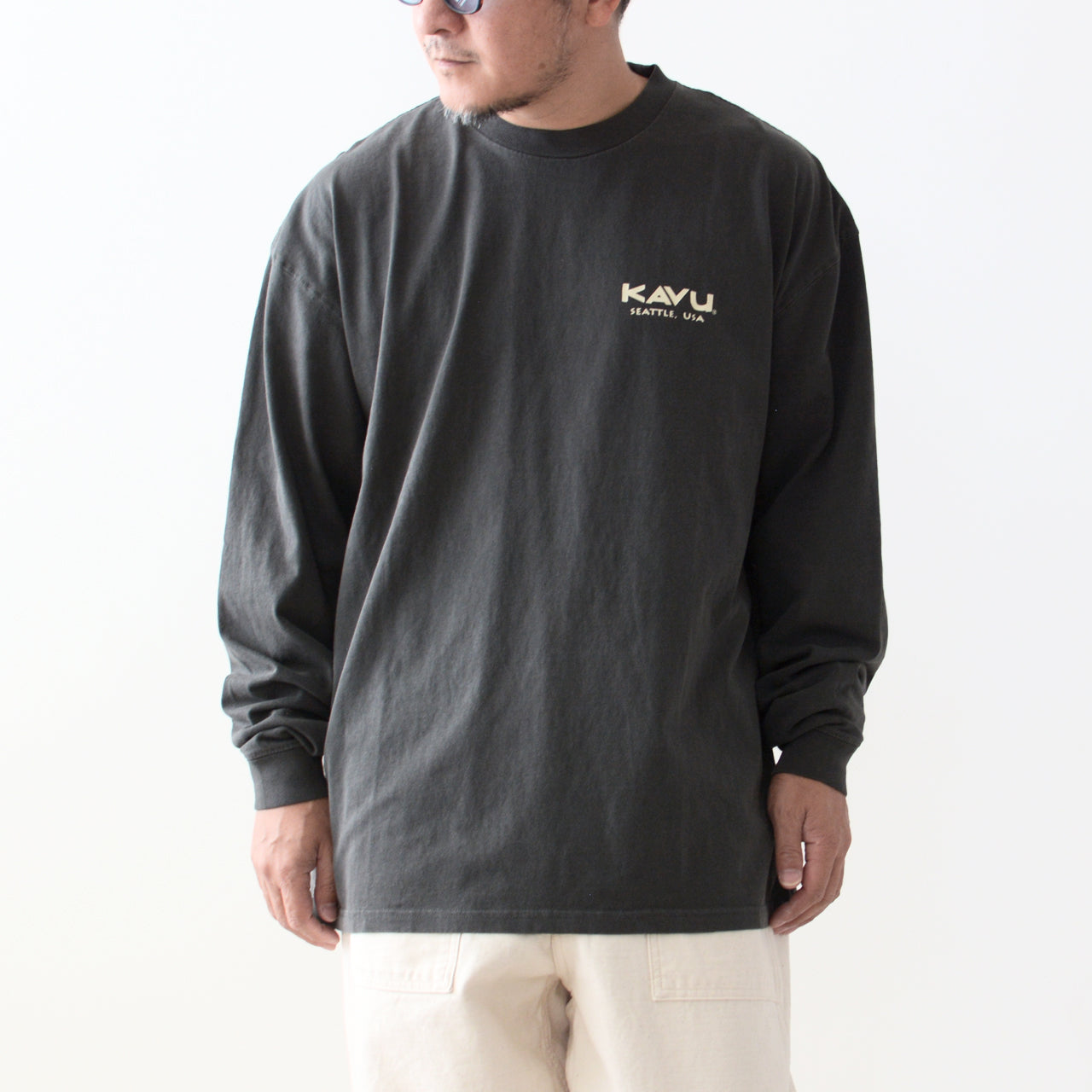 KAVU [カブー] Surf Logo LS Tee [19823015] サーフロゴ ロングスリーブTシャツ [2024AW]