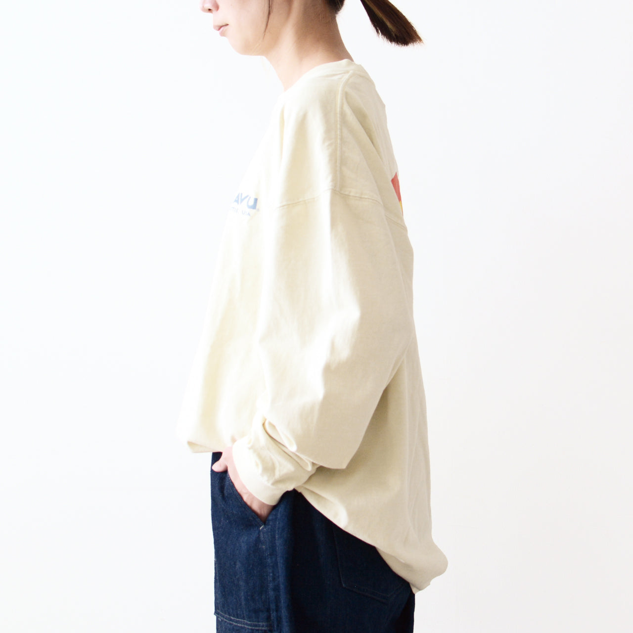 KAVU [カブー] Surf Logo LS Tee [19823015] サーフロゴ ロングスリーブTシャツ [2024AW]