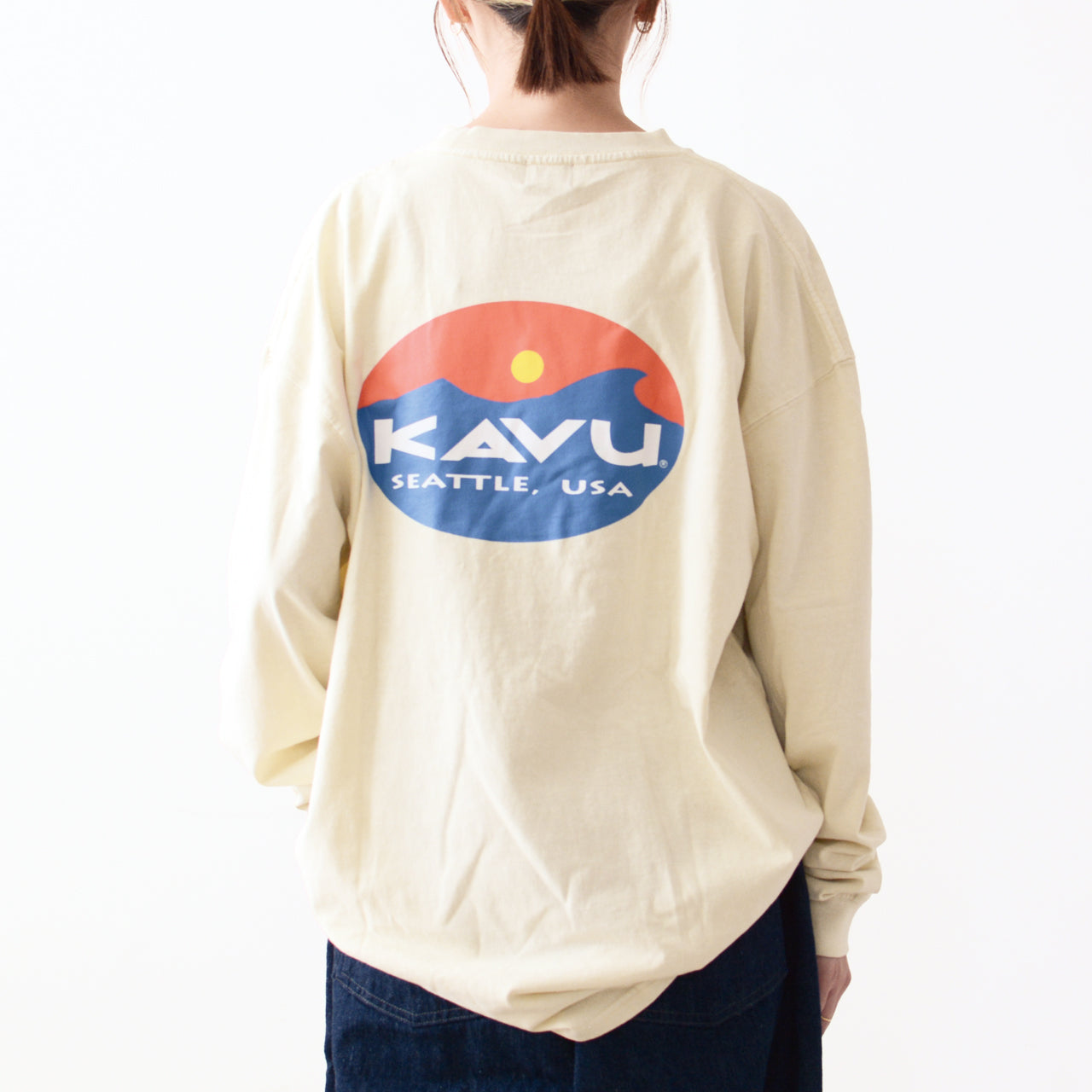 KAVU [カブー] Surf Logo LS Tee [19823015] サーフロゴ ロングスリーブTシャツ [2024AW]