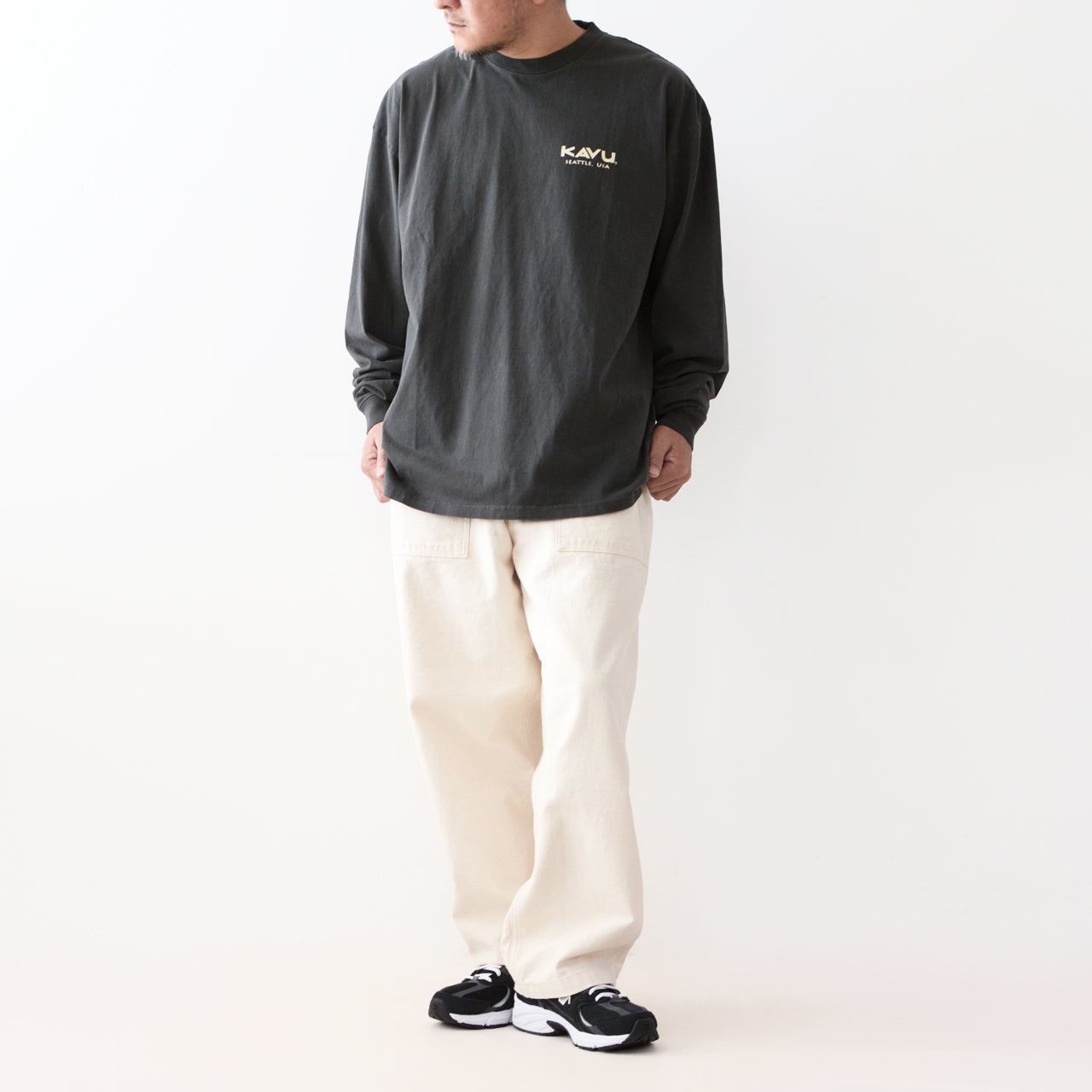 KAVU [カブー] Surf Logo LS Tee [19823015] サーフロゴ ロングスリーブTシャツ [2024AW]