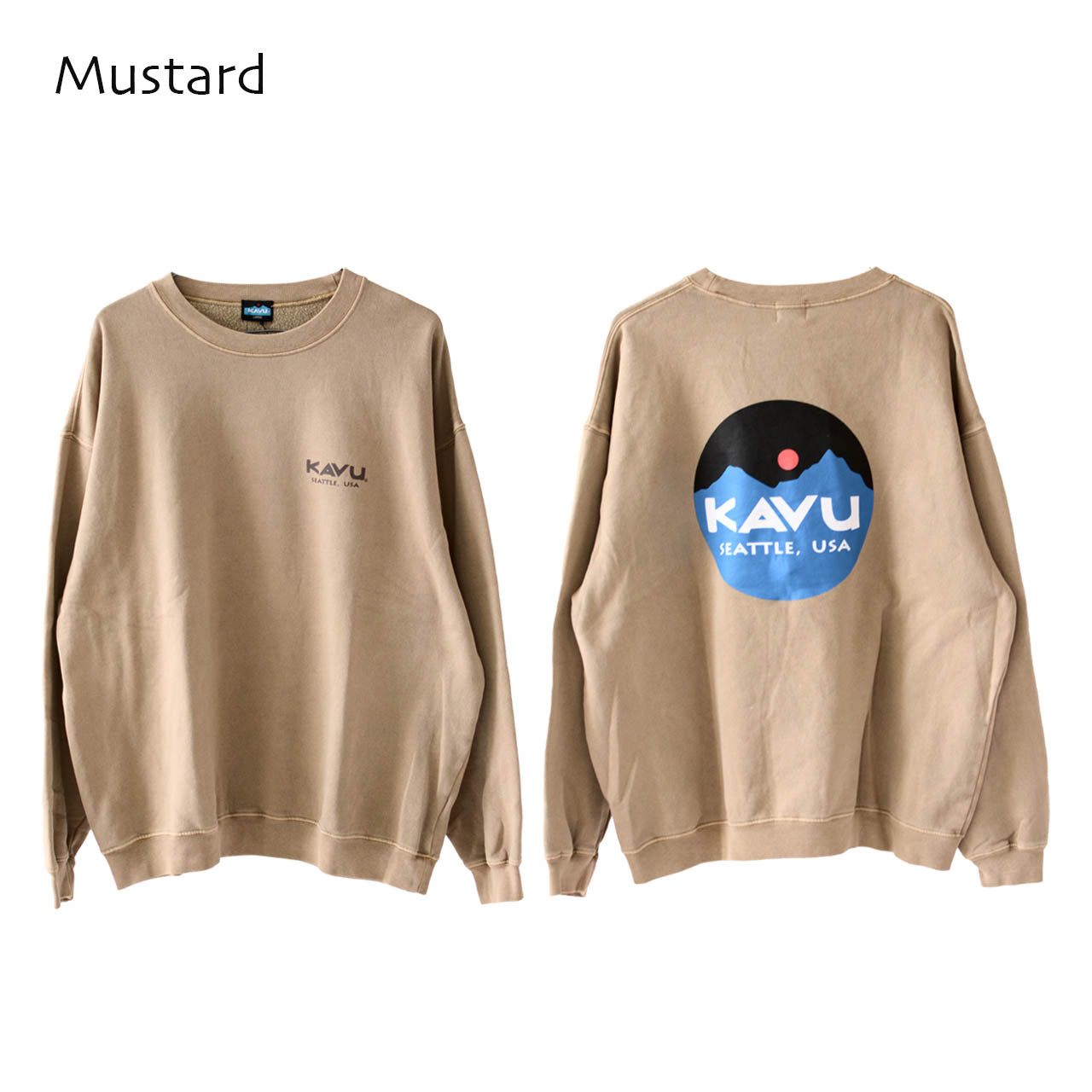 KAVU [カブー] Mountain Logo Sweat [19823016] マウンテンロゴスウェット [2024AW]