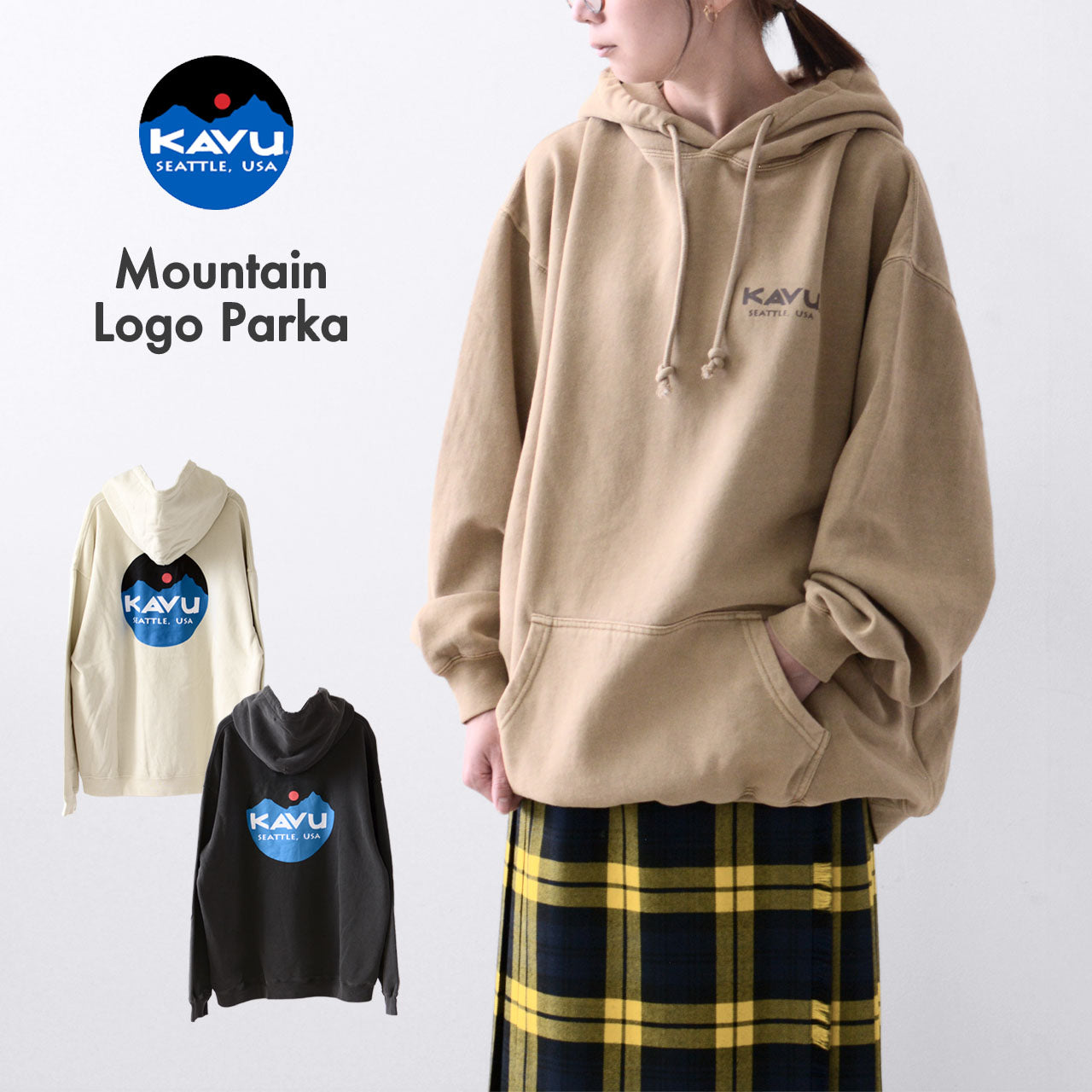 KAVU [カブー] Mountain Logo Parka [19823018] マウンテンロゴパーカ [2024AW]