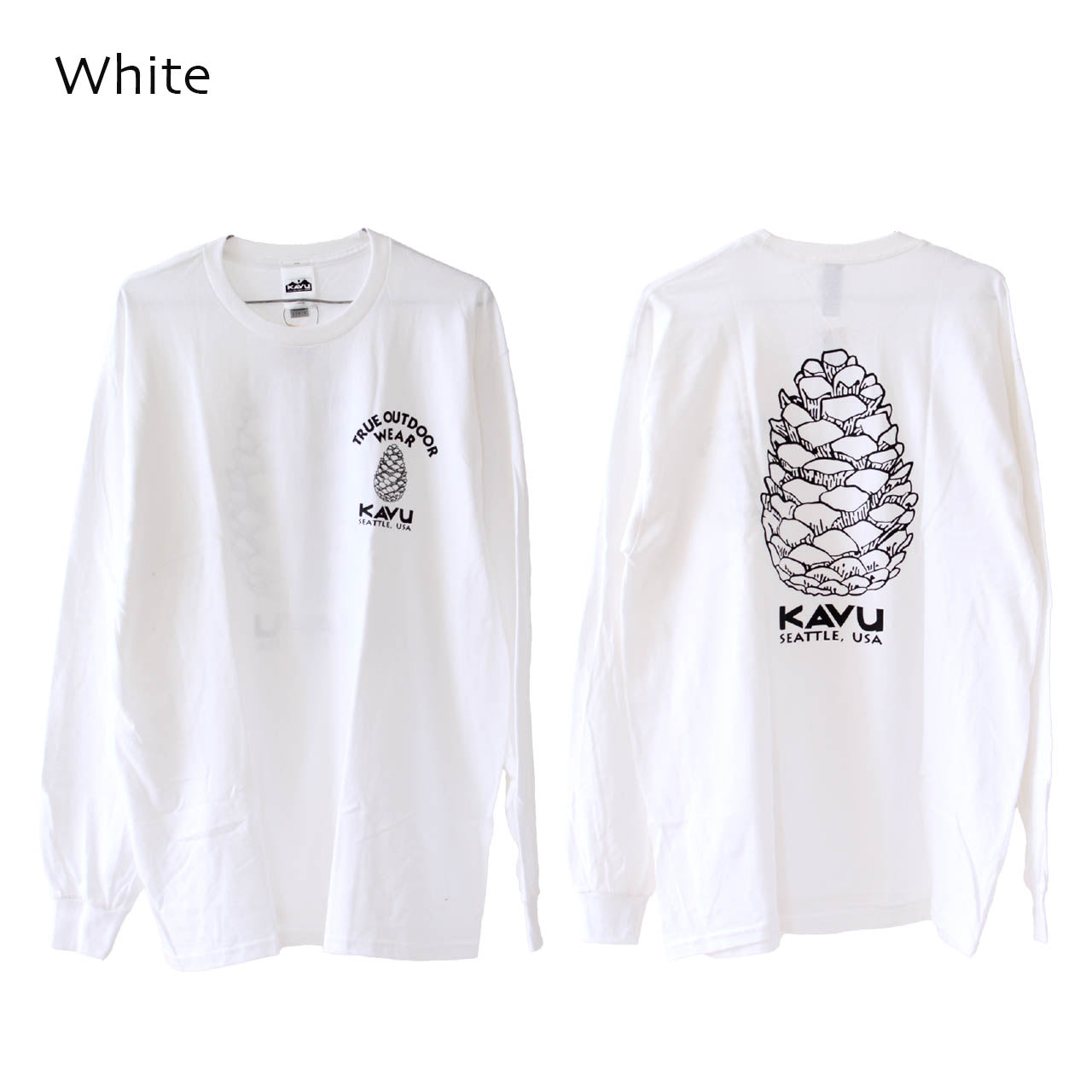 KAVU [カブー] Pinecone LS Tee [19823032] パインコーン ロングスリーブ Tシャツ [2024AW]