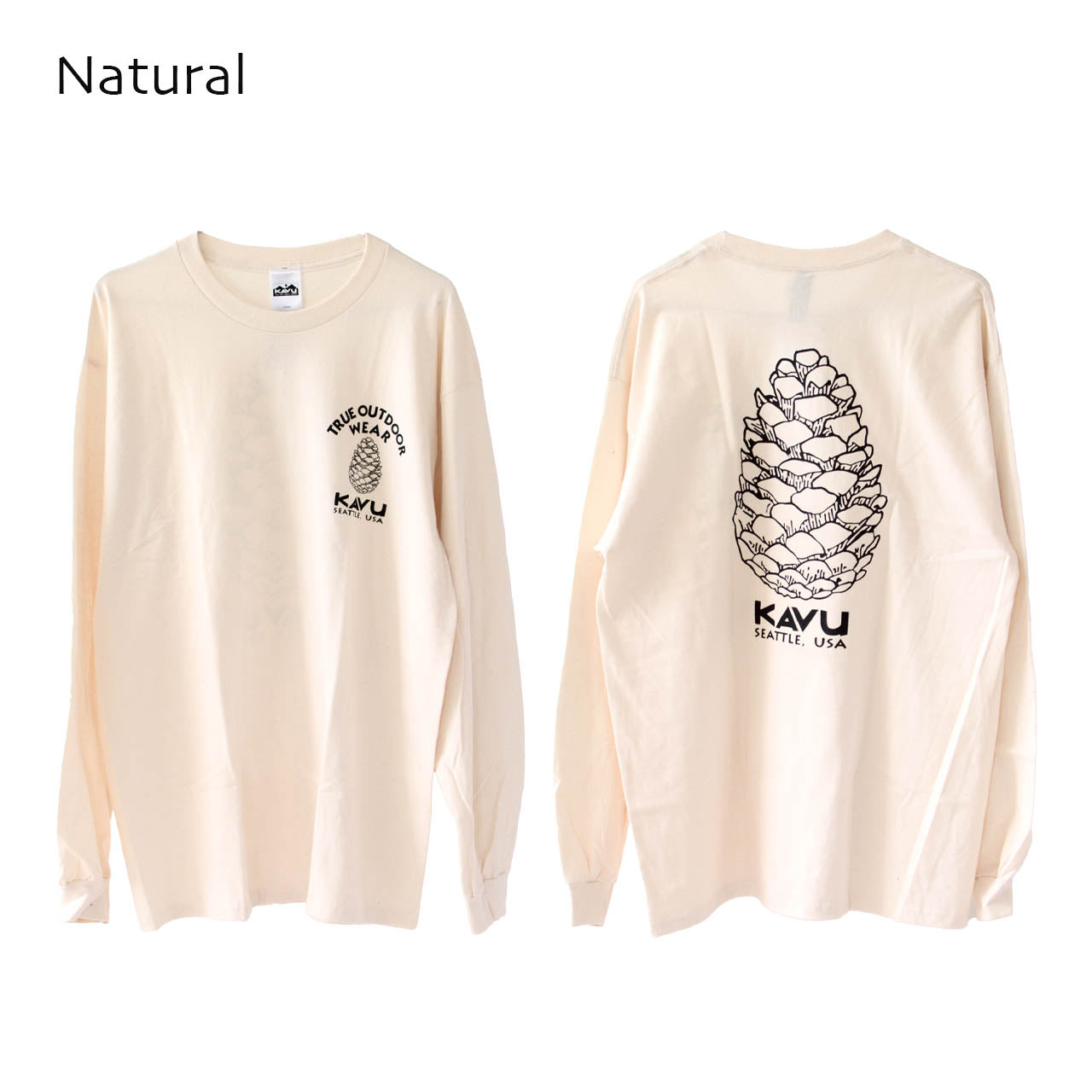 KAVU [カブー] Pinecone LS Tee [19823032] パインコーン ロングスリーブ Tシャツ [2024AW]