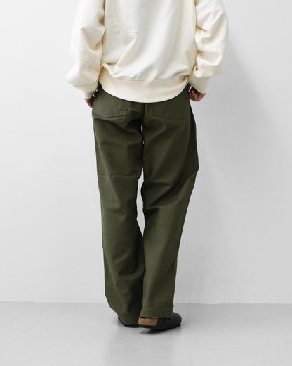 ordinary fits [オーディナリーフィッツ] BASIC FATIGUE [100] ベーシックファティーグ・テーパードシルエット・ワイドシルエット・バックサテン生地・オリーブドラブ・ユニセックス・MEN'S / LADY'S [2025AW]