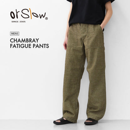 orslow [オアスロウ] CHAMBRAY FATIGUE PANTS (REGULAR FIT) [01-5002-48] シャンブレーファティーグパンツ・MEN'S [2025SS]