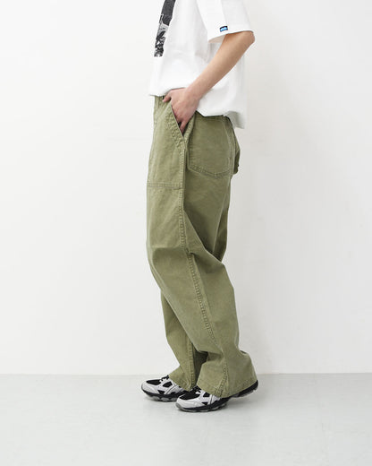 orslow [オアスロウ] SUMMER FATIGUE PANTS - GREEN -[01-5103-M16] サマーファティーグパンツ - グリーン -・ファティーグパンツ・ブラック・ムラ染め・ライトキャンバス生地・ワイドフィット・MEN'S / LADY'S [2026SS]