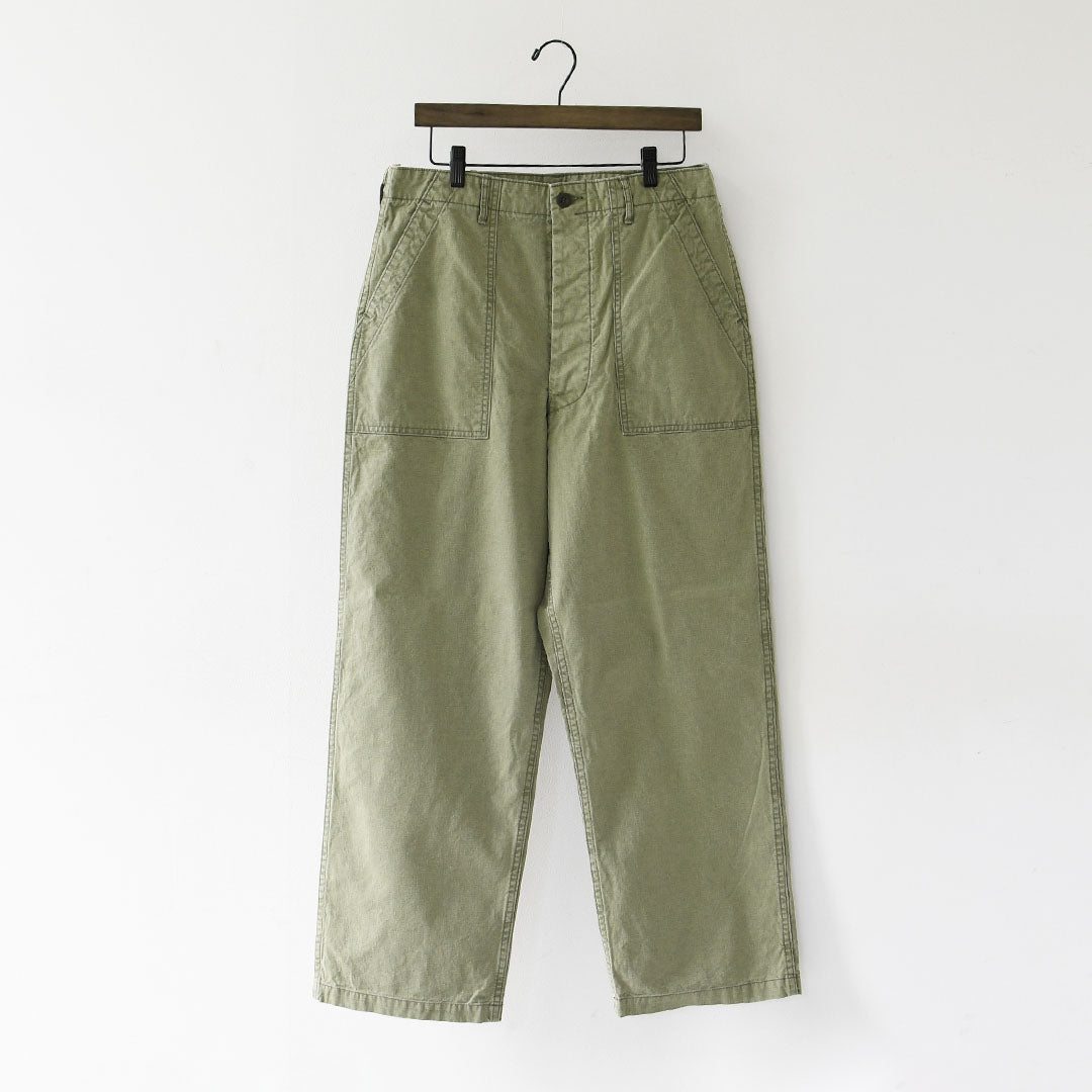 orslow [オアスロウ] SUMMER FATIGUE PANTS - GREEN -[01-5103-M16] サマーファティーグパンツ - グリーン -・ファティーグパンツ・ブラック・ムラ染め・ライトキャンバス生地・ワイドフィット・MEN'S / LADY'S [2026SS]
