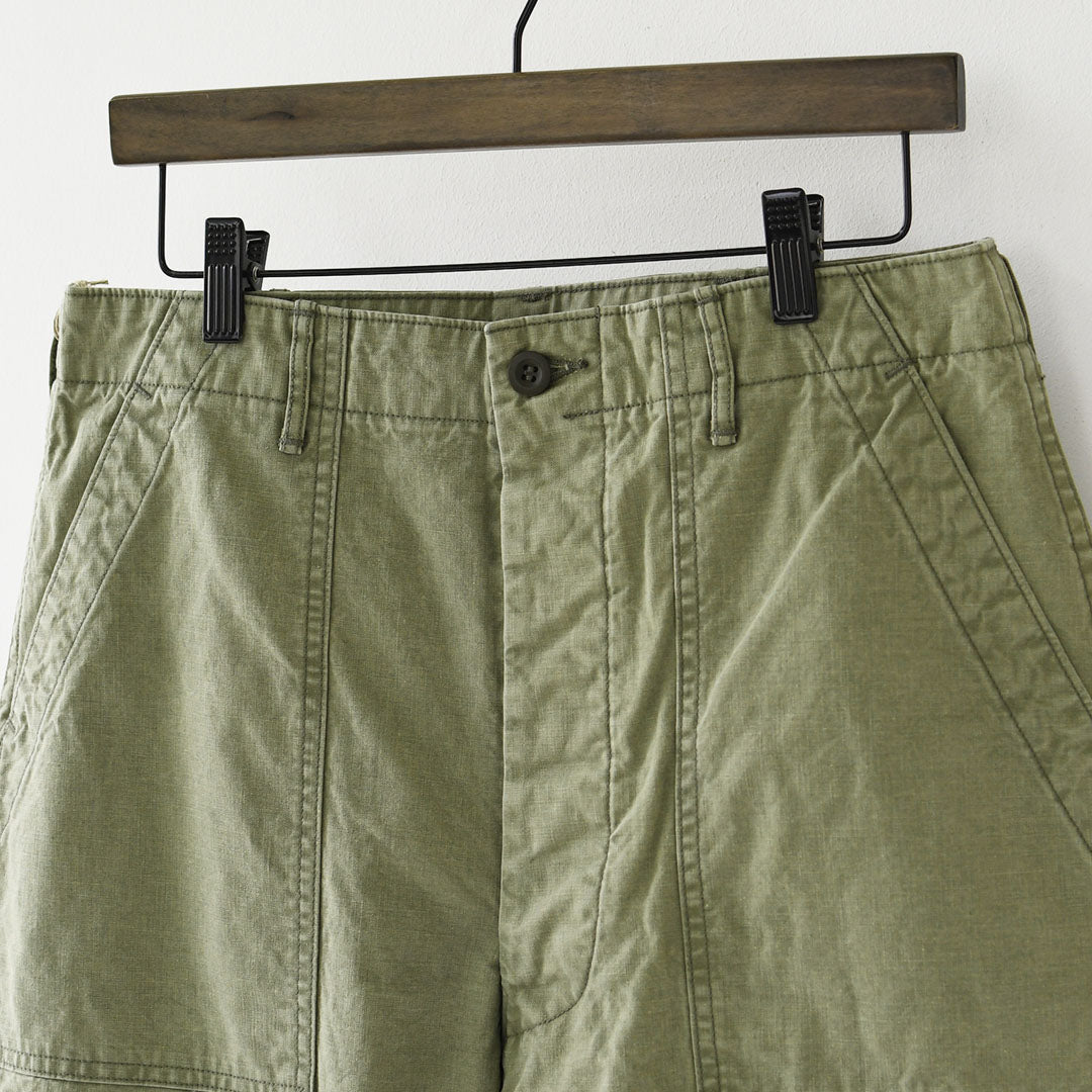 orslow [オアスロウ] SUMMER FATIGUE PANTS - GREEN -[01-5103-M16] サマーファティーグパンツ - グリーン -・ファティーグパンツ・ブラック・ムラ染め・ライトキャンバス生地・ワイドフィット・MEN'S / LADY'S [2026SS]