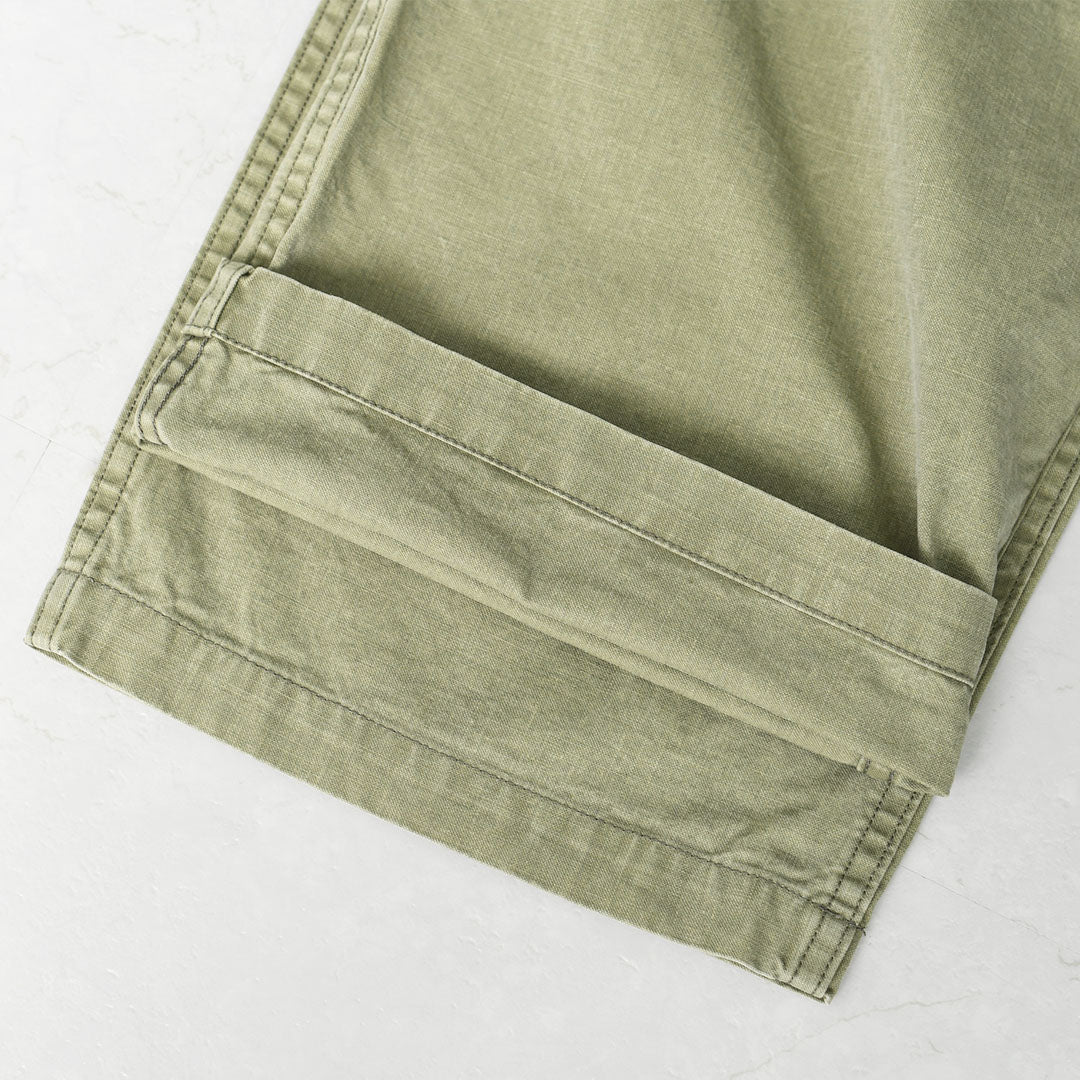 orslow [オアスロウ] SUMMER FATIGUE PANTS - GREEN -[01-5103-M16] サマーファティーグパンツ - グリーン -・ファティーグパンツ・ブラック・ムラ染め・ライトキャンバス生地・ワイドフィット・MEN'S / LADY'S [2026SS]