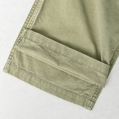 orslow [オアスロウ] SUMMER FATIGUE PANTS - GREEN -[01-5103-M16] サマーファティーグパンツ - グリーン -・ファティーグパンツ・ブラック・ムラ染め・ライトキャンバス生地・ワイドフィット・MEN'S / LADY'S [2026SS]