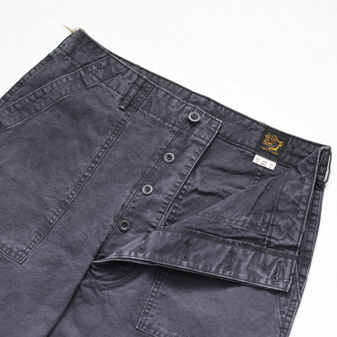 orslow [オアスロウ] SUMMER FATIGUE PANTS - BLACK -[01-5103-M61] サマーファティーグパンツ - ブラック -・ファティーグパンツ・ブラック・ムラ染め・ライトキャンバス生地・ワイドフィット・MEN'S / LADY'S [2026SS]