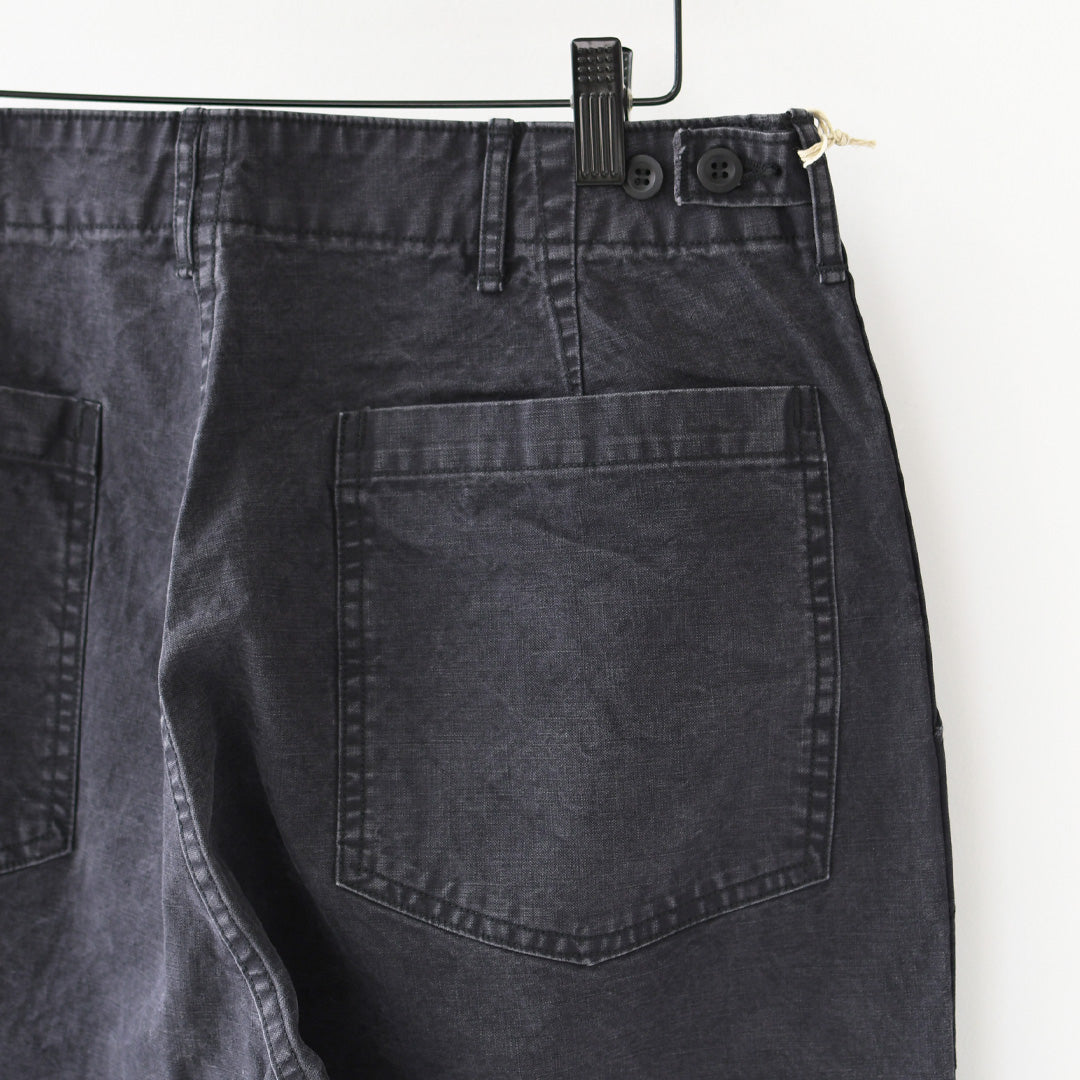 orslow [オアスロウ] SUMMER FATIGUE PANTS - BLACK -[01-5103-M61] サマーファティーグパンツ - ブラック -・ファティーグパンツ・ブラック・ムラ染め・ライトキャンバス生地・ワイドフィット・MEN'S / LADY'S [2026SS]