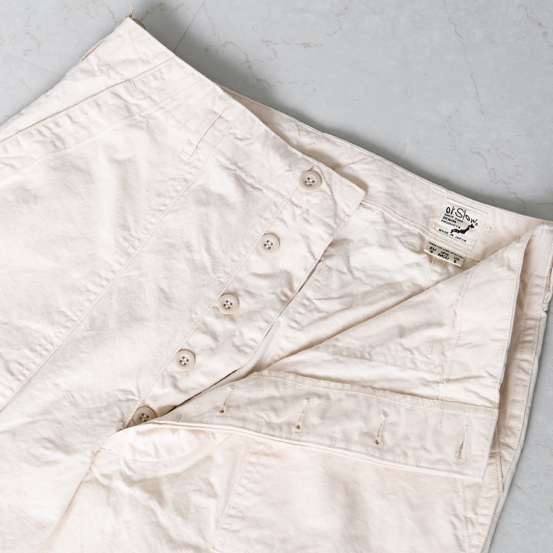 orslow [オアスロウ] SUMMER FATIGUE PANTS - ECRU - [01-5103-M66] サマーファティーグパンツ- エクリュ - ・ファティーグパンツ・エクリュ・ムラ染め・ライトキャンバス生地・ワイドフィット・MEN'S / LADY'S [2026SS]