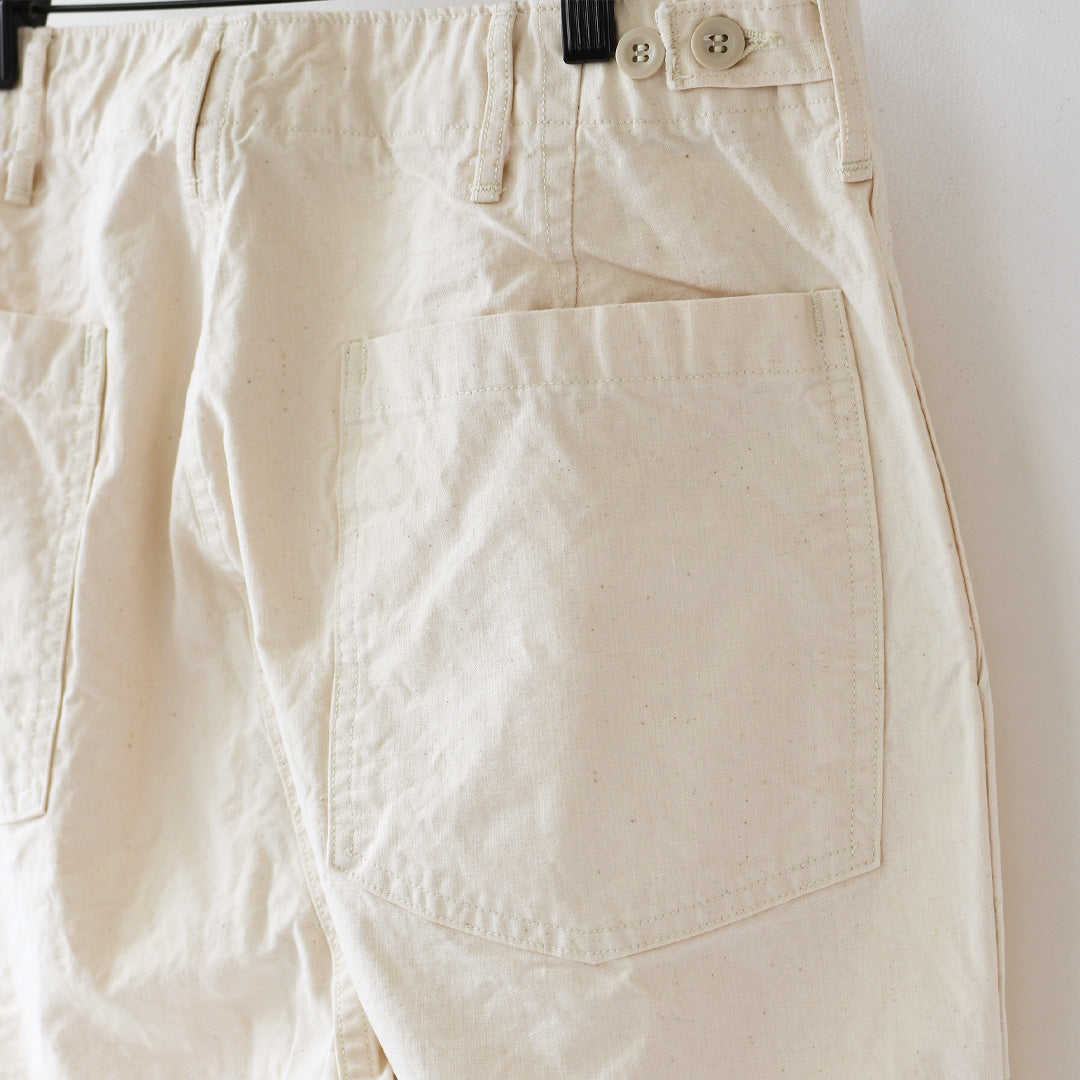 orslow [オアスロウ] SUMMER FATIGUE PANTS - ECRU - [01-5103-M66] サマーファティーグパンツ- エクリュ - ・ファティーグパンツ・エクリュ・ムラ染め・ライトキャンバス生地・ワイドフィット・MEN'S / LADY'S [2026SS]