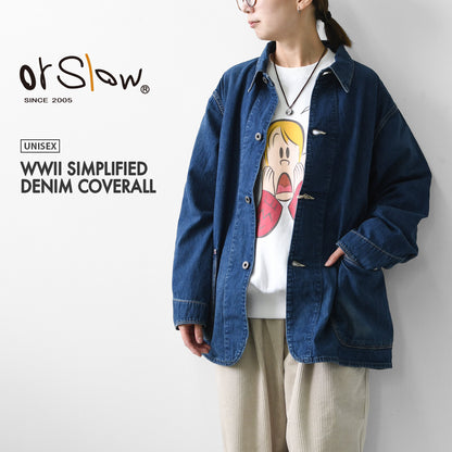 orslow [オアスロウ] WWII SIMPLIFIED DENIM COVERALL [01-6250-85] WWII シンプリファイド デニム カバーオール・上着・デニムジャケット・ジージャン・MEN'S / LADY'S [2026AW]