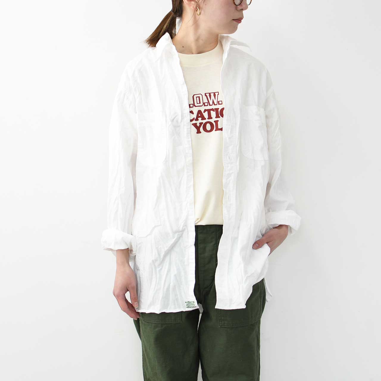 orslow [オアスロウ]  RELAX FIT WHITE CHAMBRAY WORK SHIRT [01-8270-69] リラックスフィットホワイトシャンブレーワークシャツ [2025SS]