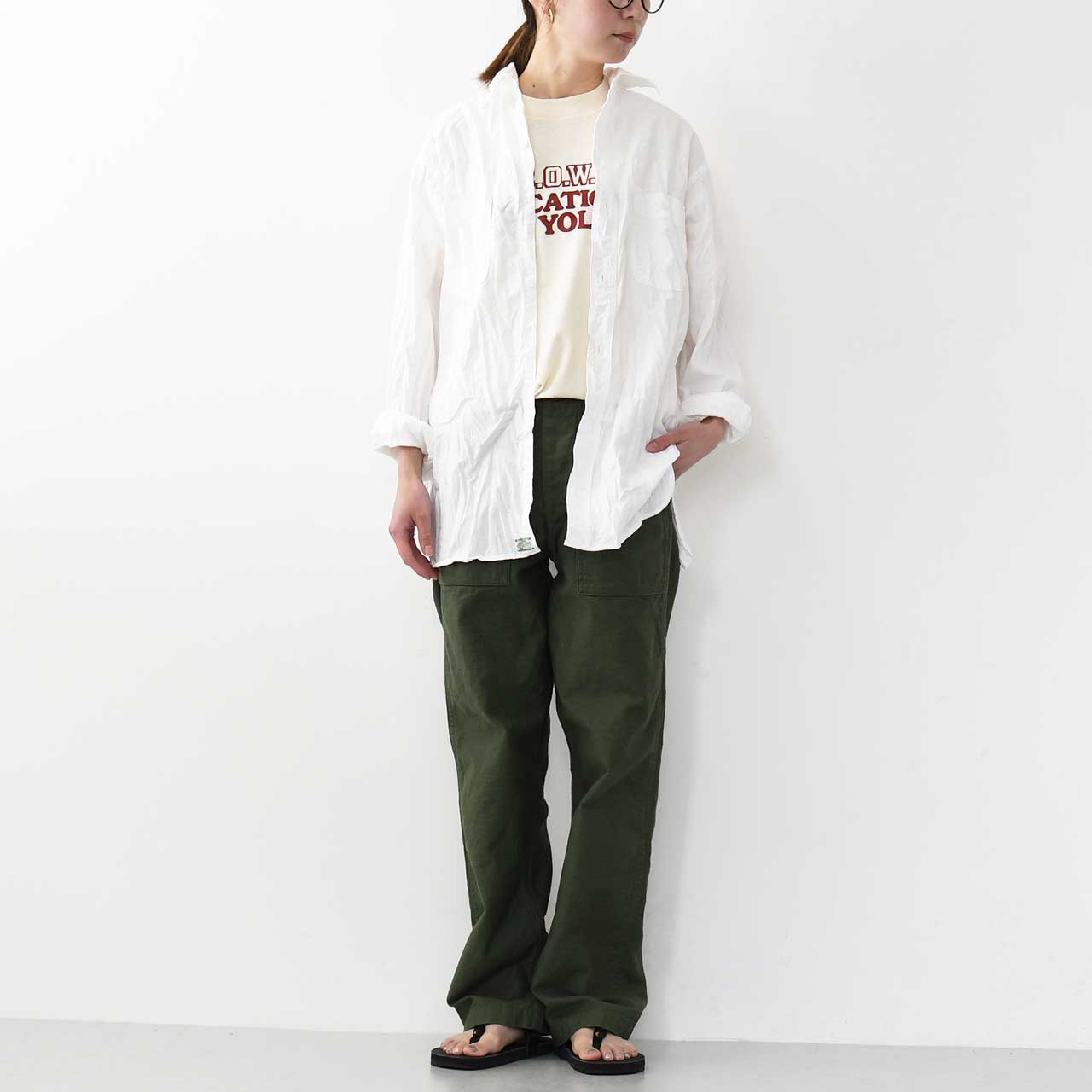 orslow [オアスロウ]  RELAX FIT WHITE CHAMBRAY WORK SHIRT [01-8270-69] リラックスフィットホワイトシャンブレーワークシャツ [2025SS]