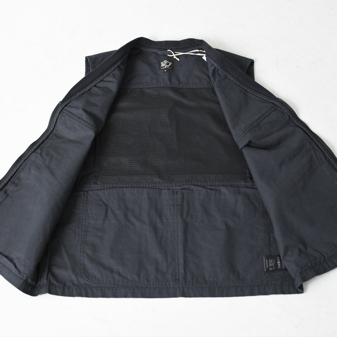 orslow [オアスロウ]UTILITY VEST -NAVY- [01-9020-02]  ユーティリティベスト -ネイビー-・ミリタリーベスト・ノースリーブアウター・ジップアップベスト・シンプル・ヴィンテージライク・ワークベスト・アウトドア・キャンプ・MEN'S/LADY'S[2026SS]