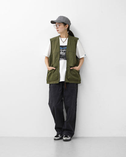 orslow [オアスロウ]UTILITY VEST -ARMY.GREEN- [01-9020-76]  ユーティリティベスト -アーミーグリーン-・ミリタリーベスト・ノースリーブアウター・ジップアップベスト・シンプル・ヴィンテージライク・ワークベスト・アウトドア・キャンプ・MEN'S/LADY'S[2026SS]