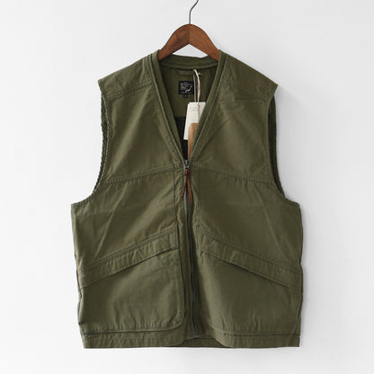 orslow [オアスロウ]UTILITY VEST -ARMY.GREEN- [01-9020-76]  ユーティリティベスト -アーミーグリーン-・ミリタリーベスト・ノースリーブアウター・ジップアップベスト・シンプル・ヴィンテージライク・ワークベスト・アウトドア・キャンプ・MEN'S/LADY'S[2026SS]