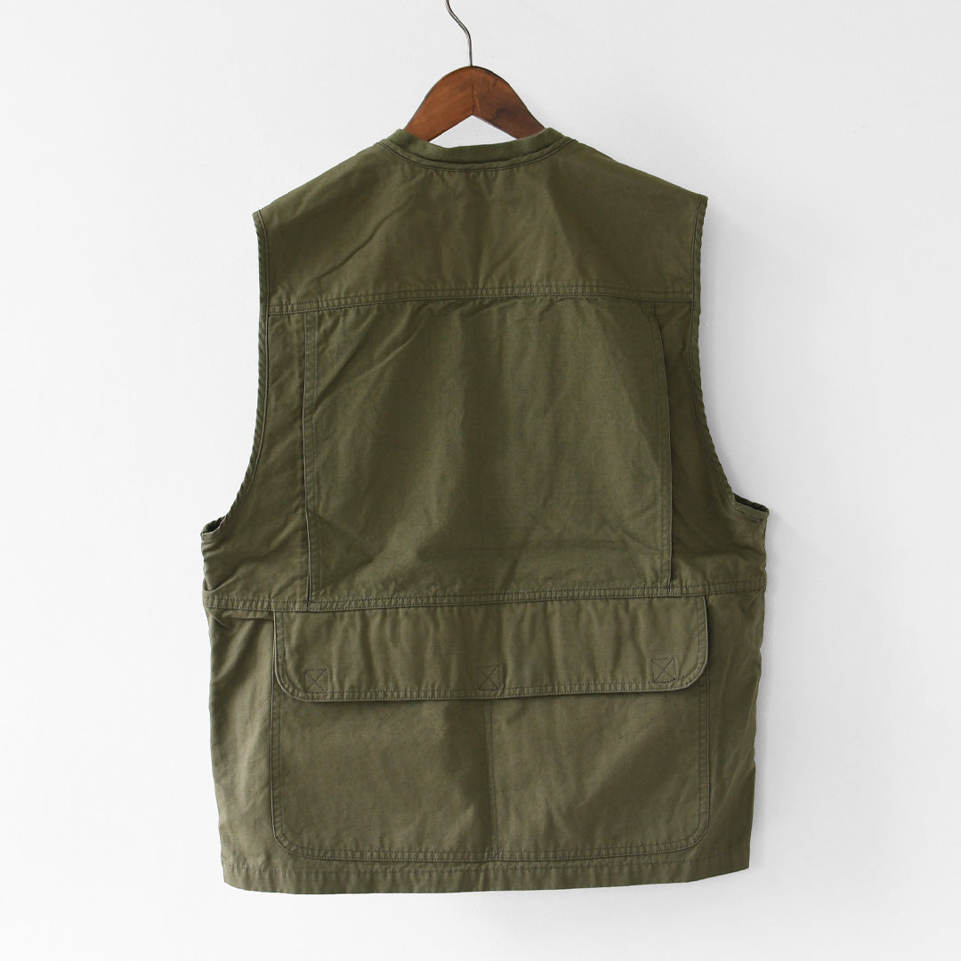 orslow [オアスロウ]UTILITY VEST -ARMY.GREEN- [01-9020-76]  ユーティリティベスト -アーミーグリーン-・ミリタリーベスト・ノースリーブアウター・ジップアップベスト・シンプル・ヴィンテージライク・ワークベスト・アウトドア・キャンプ・MEN'S/LADY'S[2026SS]