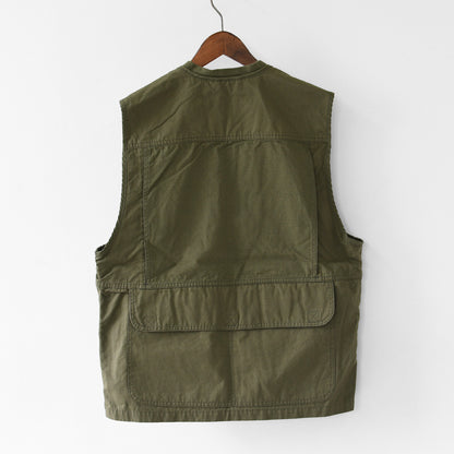 orslow [オアスロウ]UTILITY VEST -ARMY.GREEN- [01-9020-76]  ユーティリティベスト -アーミーグリーン-・ミリタリーベスト・ノースリーブアウター・ジップアップベスト・シンプル・ヴィンテージライク・ワークベスト・アウトドア・キャンプ・MEN'S/LADY'S[2026SS]