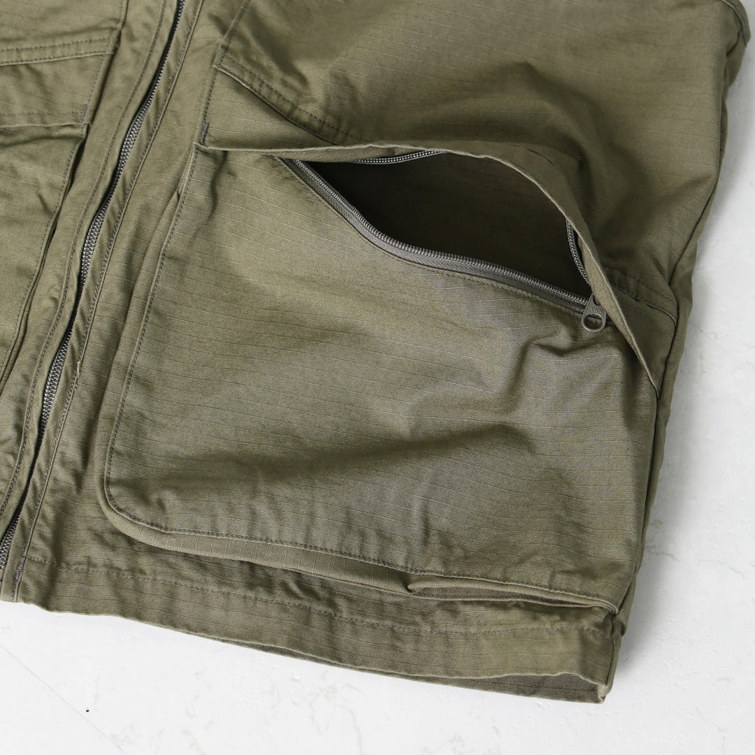 orslow [オアスロウ]UTILITY VEST -ARMY.GREEN- [01-9020-76]  ユーティリティベスト -アーミーグリーン-・ミリタリーベスト・ノースリーブアウター・ジップアップベスト・シンプル・ヴィンテージライク・ワークベスト・アウトドア・キャンプ・MEN'S/LADY'S[2026SS]