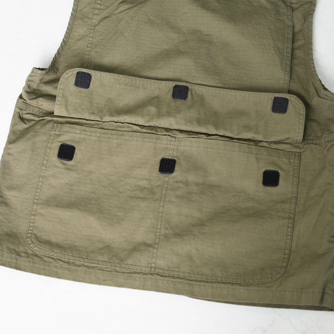 orslow [オアスロウ]UTILITY VEST -ARMY.GREEN- [01-9020-76]  ユーティリティベスト -アーミーグリーン-・ミリタリーベスト・ノースリーブアウター・ジップアップベスト・シンプル・ヴィンテージライク・ワークベスト・アウトドア・キャンプ・MEN'S/LADY'S[2026SS]