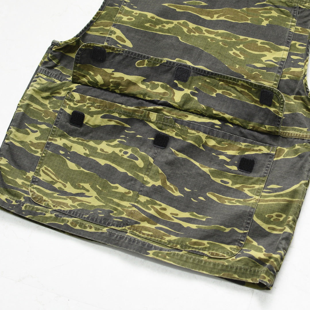 orslow [オアスロウ]UTILITY VEST -TIGER.CAMO- [01-9020-TGC]  ユーティリティベスト -タイガーカモ-・ミリタリーベスト・ノースリーブアウター・ジップアップベスト・シンプル・ヴィンテージライク・ワークベスト・アウトドア・キャンプ・MEN'S/LADY'S[2026SS]