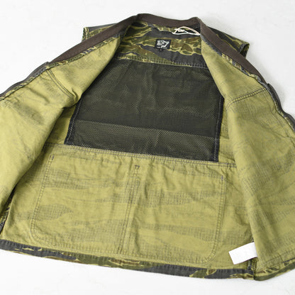 orslow [オアスロウ]UTILITY VEST -TIGER.CAMO- [01-9020-TGC]  ユーティリティベスト -タイガーカモ-・ミリタリーベスト・ノースリーブアウター・ジップアップベスト・シンプル・ヴィンテージライク・ワークベスト・アウトドア・キャンプ・MEN'S/LADY'S[2026SS]