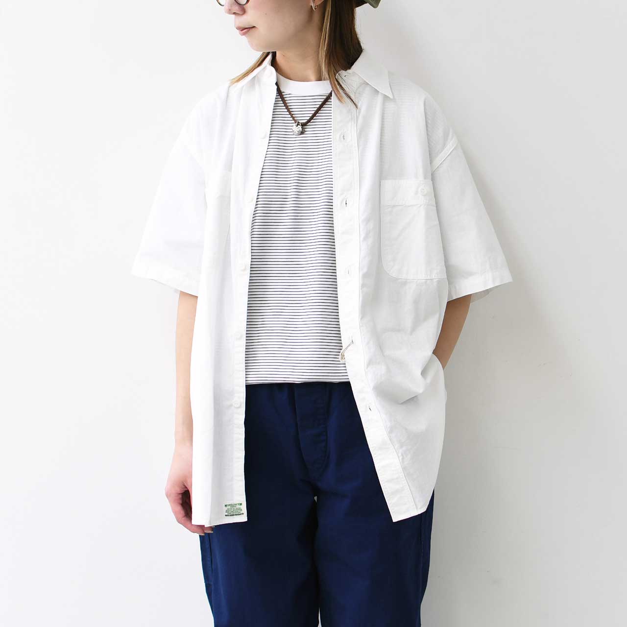 orslow [オアスロウ] SHORT SLEEVE WHITE CHAMBRAY WORK SHIRT [01-V8170-69] ショートスリーブホワイトシャンブレーワークシャツ・MEN'S [2025SS]