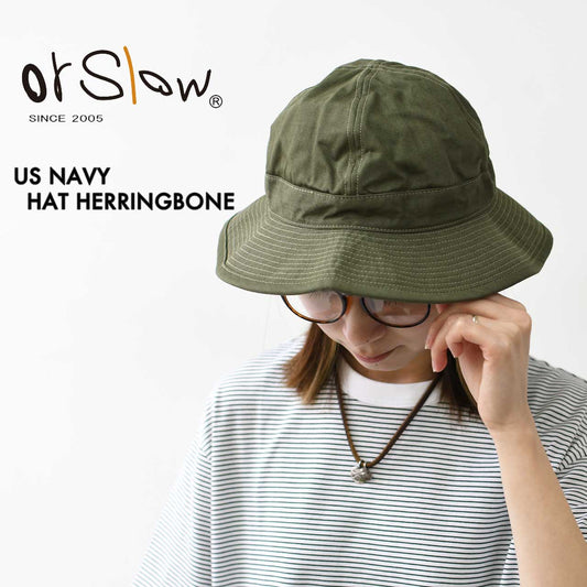 orslow[オアスロウ] US NAVY HAT HERRINGBONE [03--001-16A] ユーエスネイビーハット ヘリンボーン [2025AW]