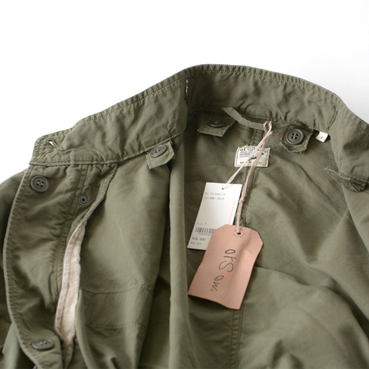 orslow [オアスロウ] M-65 FISH TAIL COAT ARMY GREEN  [03-6065-76] M-65 フッシュ テール コート [2024AW]