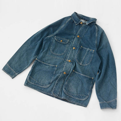 orslow [オアスロウ] 1950'S COVERALL DENIM USED WASH [03-6140-95] 1950'S カバーオール ユーズドウォッシュ・MEN'S [2025SS]