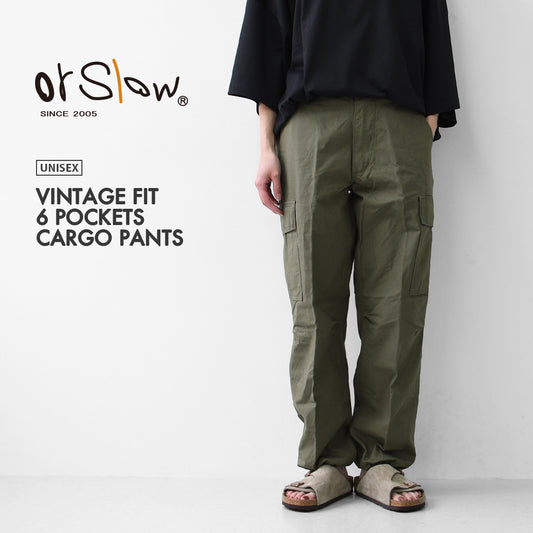 orslow[オアスロウ] UNISEX VINTAGE FIT 6 POCKETS CARGO PANTS  [03-V5260RIP-76] ユニセックス ヴィンテージ フィット6 ポケット カーゴパンツ [2026AW]