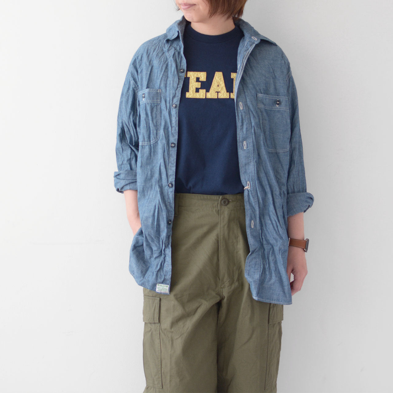 orslow [オアスロウ] CHAMBRAY WORK SHIRT (UNISEX)  [03-v8070-84] シャンブレーワークシャツ [2024AW]