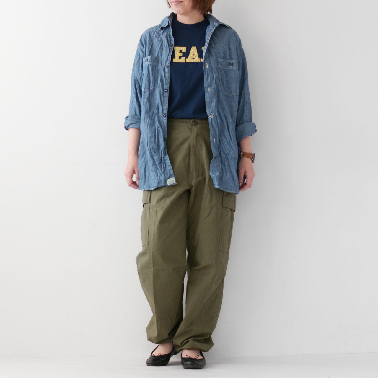 orslow [オアスロウ] CHAMBRAY WORK SHIRT (UNISEX)  [03-v8070-84] シャンブレーワークシャツ [2024AW]