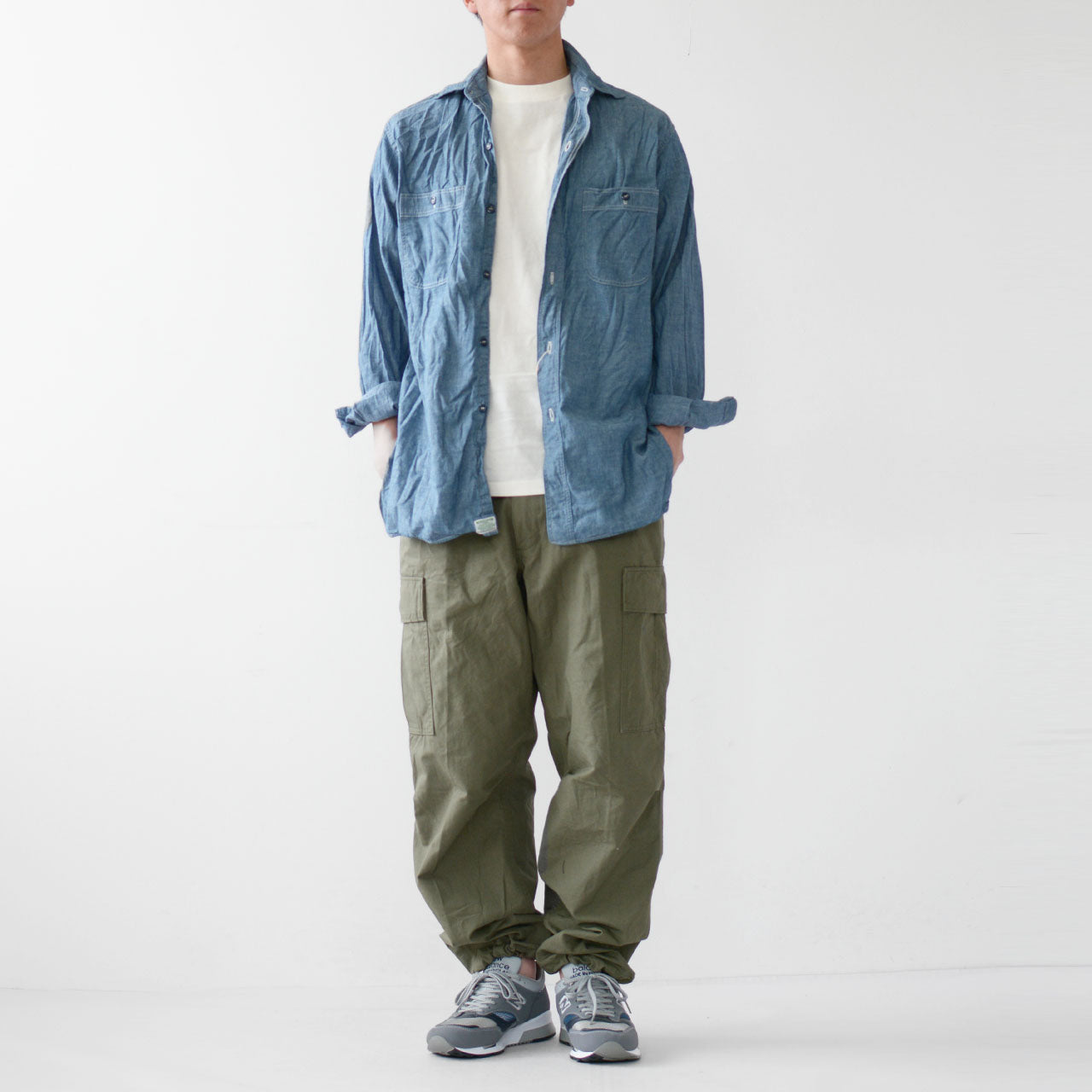 orslow [オアスロウ] CHAMBRAY WORK SHIRT (UNISEX)  [03-v8070-84] シャンブレーワークシャツ [2024AW]