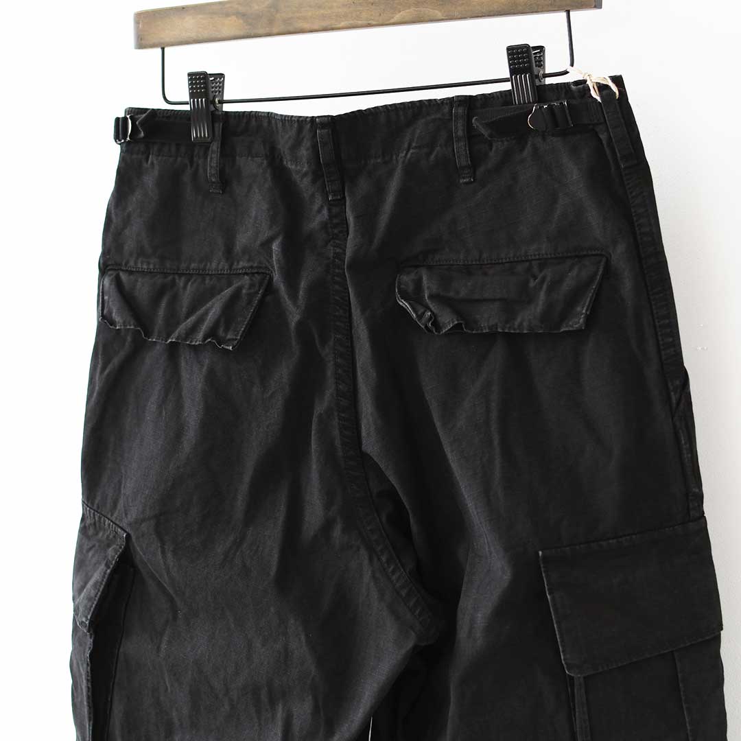 orslow[オアスロウ] STONE BLACK VINTAGE FIT 6 POCKETS CARGO PANTS [03-V5260RIP-61S] ストーンブラックヴィンテージ フィット6 ポケット カーゴパンツ・カーゴパンツ・ブラック・ヴィンテージ・MEN'S / LADY'S [2026AW]