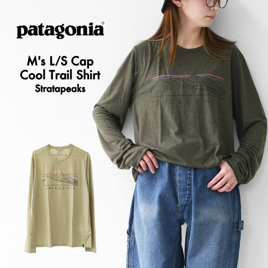 Patagonia [パタゴニア正規代理店] M's L/S Cap Cool Trail Shirt - Stratapeaks [23711] メンズ・ロングスリーブ・キャプリーン・クール・トレイル・シャツ（ストラタピークス）・MEN'S [2026SS]