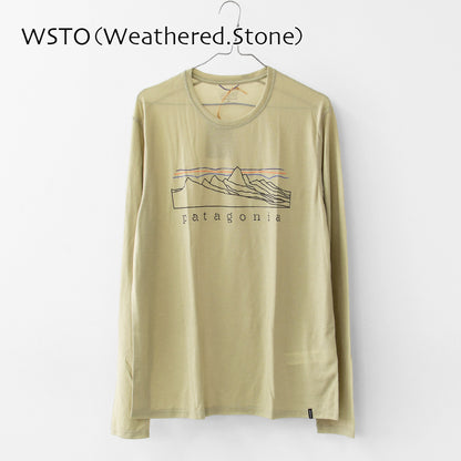 Patagonia [パタゴニア正規代理店] M's L/S Cap Cool Trail Shirt - Stratapeaks [23711] メンズ・ロングスリーブ・キャプリーン・クール・トレイル・シャツ（ストラタピークス）・MEN'S [2026SS]