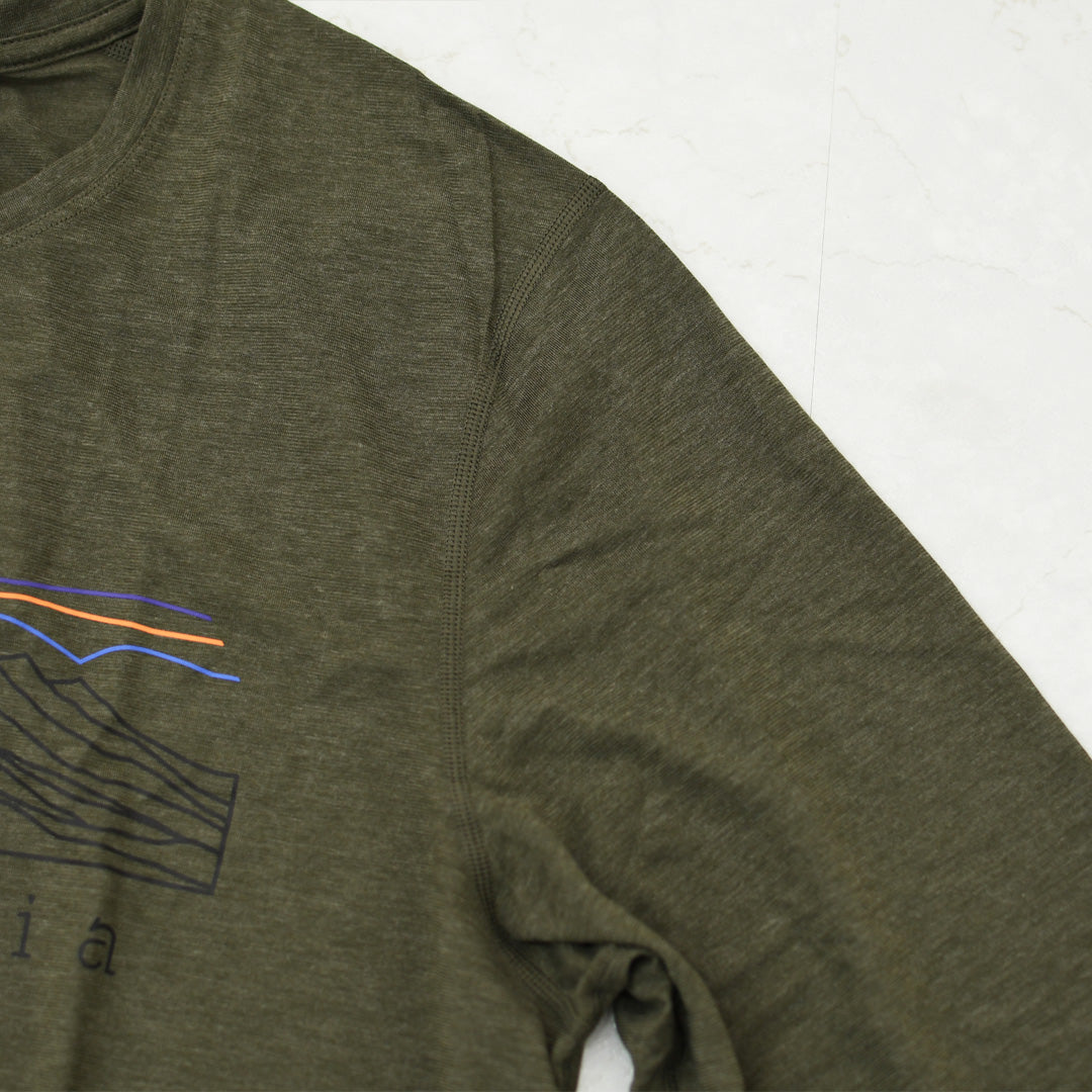 Patagonia [パタゴニア正規代理店] M's L/S Cap Cool Trail Shirt - Stratapeaks [23711] メンズ・ロングスリーブ・キャプリーン・クール・トレイル・シャツ（ストラタピークス）・MEN'S [2026SS]