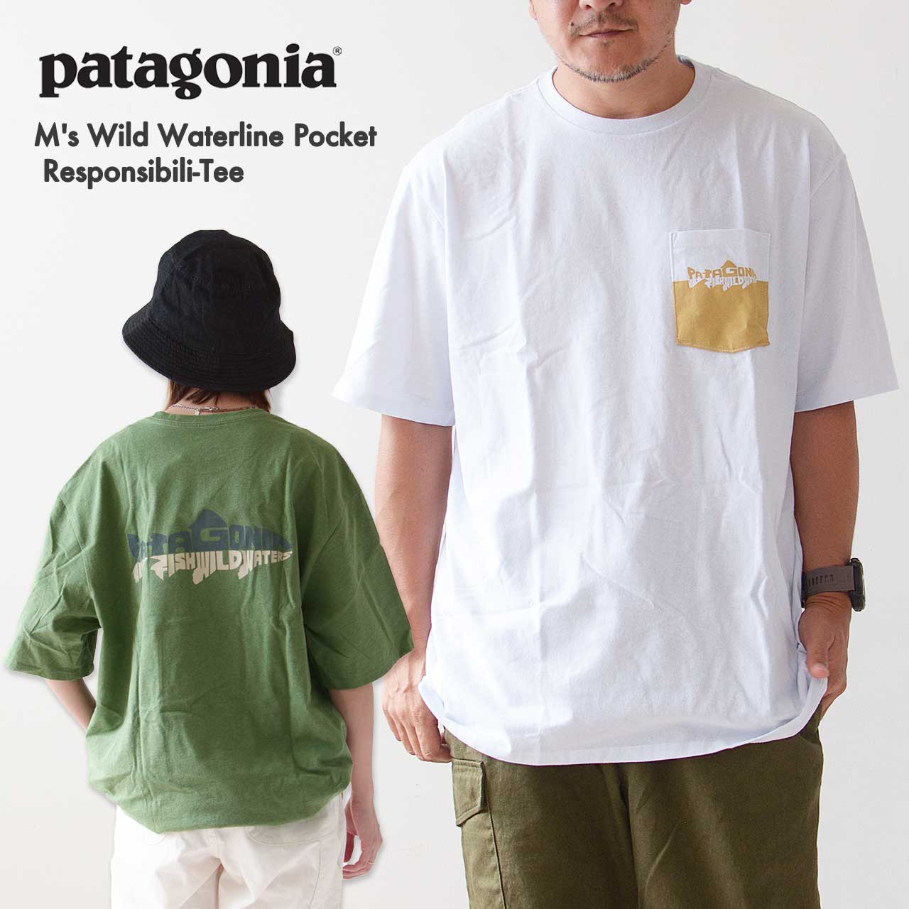 Patagonia [パタゴニア正規代理店] M's Wild Waterline Pocket Responsibili-Tee [37549] メンズ・ワイルド・ウォーターライン・ポケット・レスポンシビリティー [2024AW]