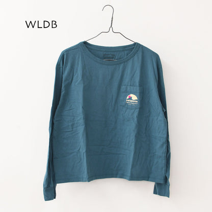 Patagonia [パタゴニア正規代理店] W's L/S Applied Imagination Easy Cut Organic Pocket T-Shirt [37810] ウィメンズ・ロングスリーブ・アプライド・イマジネーション・イージーカット・オーガニック・ポケット [37781-24]  [2025SS]