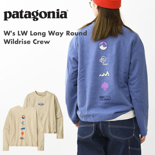 Patagonia [パタゴニア正規代理店] W's LW Long Way Round Wildrise Crew [39722] ウィメンズ・ライトウェイト・ロング・ウェイ・ラウンド・ワイルドライズ・クルー・長袖Tシャツ・LADY'S  [2025AW]