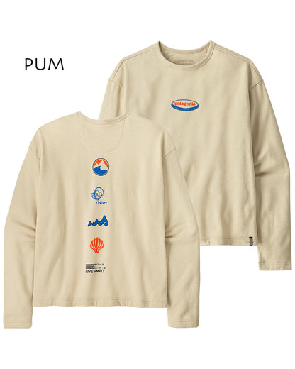 Patagonia [パタゴニア正規代理店] W's LW Long Way Round Wildrise Crew [39722] ウィメンズ・ライトウェイト・ロング・ウェイ・ラウンド・ワイルドライズ・クルー・長袖Tシャツ・LADY'S  [2025AW]